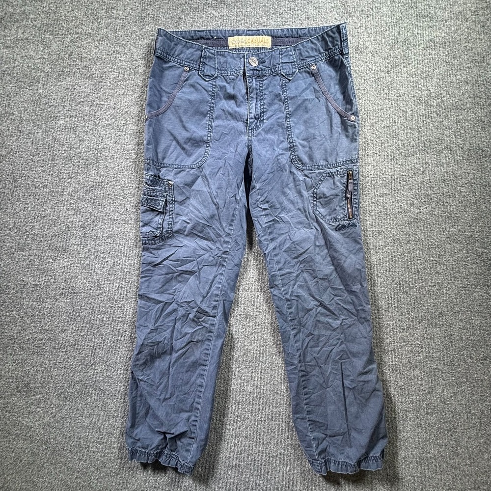 Cabela's Casuals Cargo Pants Women's 6 Blue 100% Cotton Hiking Outdoor Gorpcore